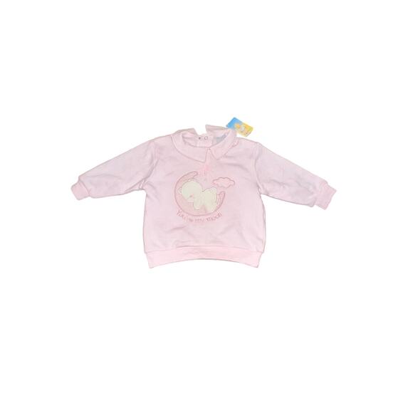 NWT Italian Kids Bear Moon sweatshirt- ilfagottino- 6-9M - Picture 1 of 15